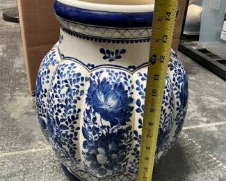 Aluminia Eremitage Blue and White Faience Vase (6/6)