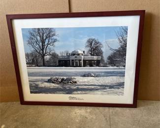 Framed Monticello Winter Photographic Print