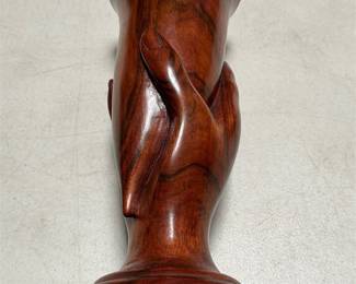 Pitcairn Island Carved Wooden Hand Vase (4/6)