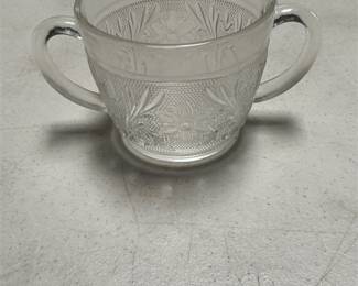 Anchor Hocking Sandwich Clear Open Sugar Bowl (2/5)