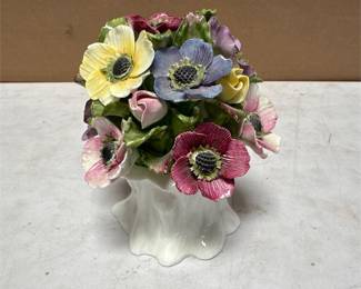 Aynsley Bone China Floral Bouquet on Stump Base (2/2)