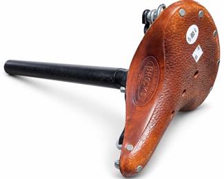 Brooks B67 S Leather Bicycle Saddle with Seatpost