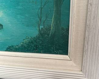 After Virginia Lynn, Framed Moonlit Seascape Reproduction (2/4)