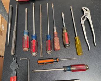 Assorted Hand Tools with Craftsman Screwdrivers
