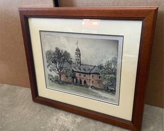 Williamsburg Capitol Framed Print After Josef Eidenberger (3/4)