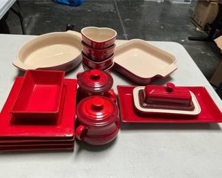 Le Creuset & MammaRo Red Bakeware and Serving Pieces
