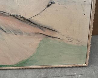 Signed Modernist Painting of a Seated Woman (4/5)