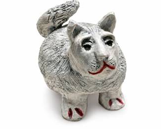 Margo Kaufman “Fat Cat” Ceramic Sculpture