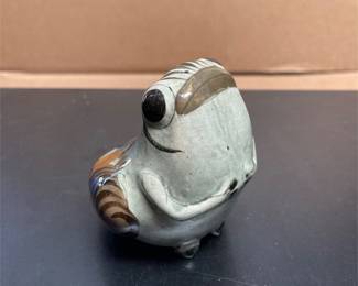 Tonalá Pottery Frog with Bird and Floral Decoration (2/5)