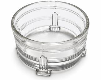 Art Deco Style Footed Glass Powder Jar Base
