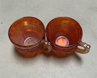 Imperial Marigold Carnival Glass Punch Cups (4/5)