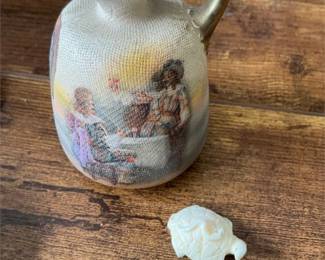 Bulova 10K Gold Filled Watches & Cavalier Scene Porcelain Pitcher (7/8)