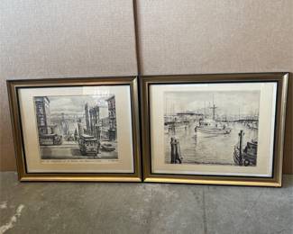 Pair of Framed San Francisco Scenic Prints