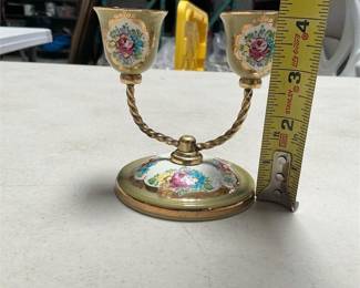Steinböck-Email Floral Enamel Two-Light Candelabrum (5/5)