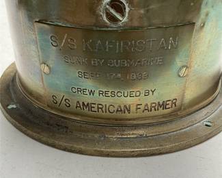 Brass Compass Binnacle with S/S Kafiristan Plaque (3/6)