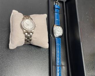 Gossip Blue-Strap Watch and Silver-Tone Bracelet Watch (2/4)