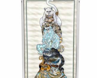 AMIA “Pole Cats” Framed Glass Window Panel
