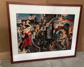 Thomas Hart Benton “City Activities with Dance Hall” Print (2/4)
