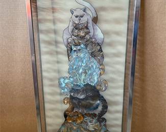 AMIA “Pole Cats” Framed Glass Window Panel (2/3)
