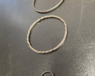 Sterling Silver Bangles and Signet Ring, 29 Grams (2/4)