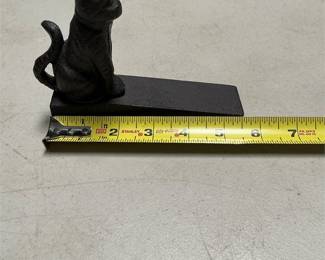 Black Cast Iron Sitting Cat Doorstop Wedge (4/4)