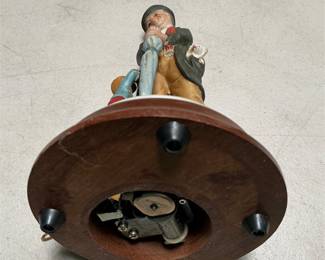 Man, Boy and Puppy Musical Figurine on Wooden Base (3/5)