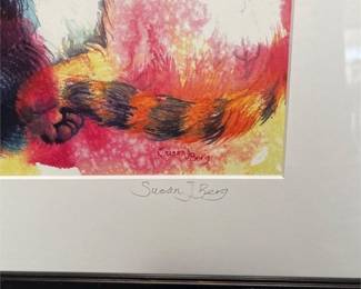 Susan J. Berg “Cat Nap” Signed Framed Giclée Print (2/4)