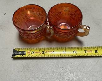 Imperial Marigold Carnival Glass Punch Cups (5/5)