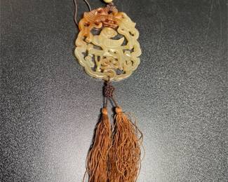 Chinese-Style Openwork Bird Pendant with Tassels (2/4)