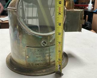 Brass Compass Binnacle with S/S Kafiristan Plaque (6/6)
