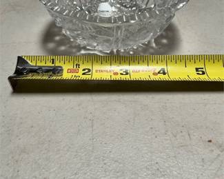 Clear Pressed Glass Bowl with Star and Fan Motifs (5/5)
