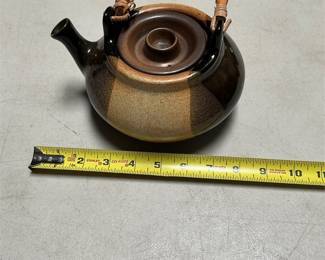 Pottery Craft Stoneware Teapot with Bamboo Handle (5/5)
