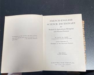 My Ántonia & 1940 French-English Science Dictionary (2/3)