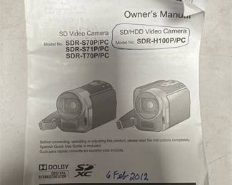 Panasonic SDR-H100 Camcorder with Lowepro Case and Manual (3/4)