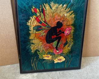 Framed Fairy Silhouette Foil-Backed Glass Picture (3/4)