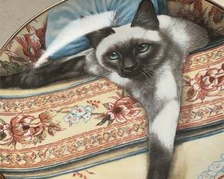 Franklin Mint “Blue Eyes” Siamese Cat Collector Plate