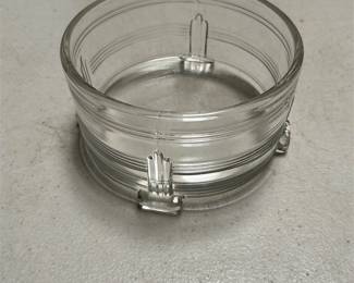 Art Deco Style Footed Glass Powder Jar Base (2/5)