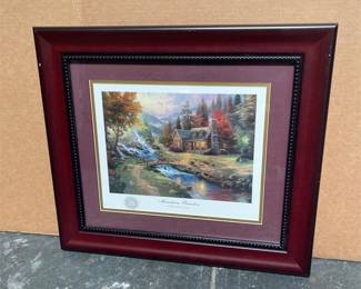 Thomas Kinkade Mountain Paradise Framed Print (2/4)