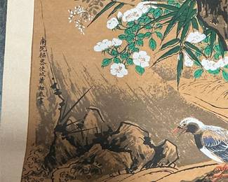 Flowers and Birds Reproduction Scroll After Xiao Rong (3/4)