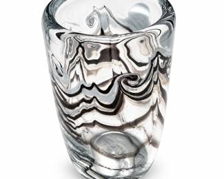 M. Rhys Williams Swirled Art Glass Vase