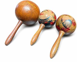 Decorated Maracas with Havana Souvenir Shaker