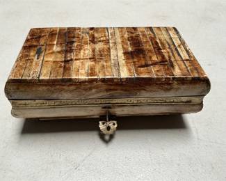 Carved Bone and Brass Domed Jewelry Box (3/6)