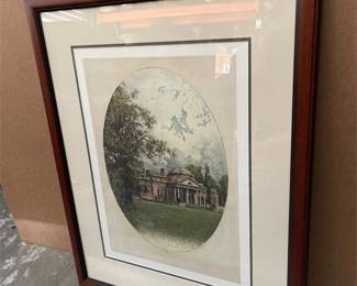Josef Eidenberger “Monticello” Framed Color Etching (2/5)