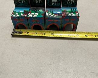 Hand-Painted Wooden Miniature Folk Art Chairs (5/5)