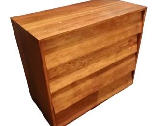 ONE OF TWO MID-CENTURY SOFTWOOD LOW DRESSERS