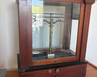 Glass Front Display Case With Drawer