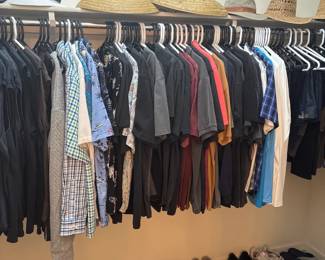 Hanging Shirts Hats And Shoes