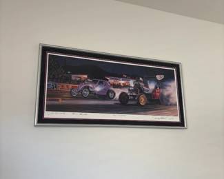 Nighttime Car Scene Wall Art