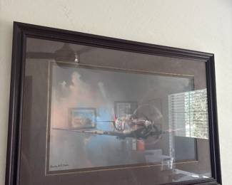 Framed Airplane Scene