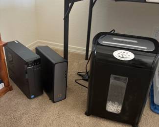 Paper Shredder And Computer Towers